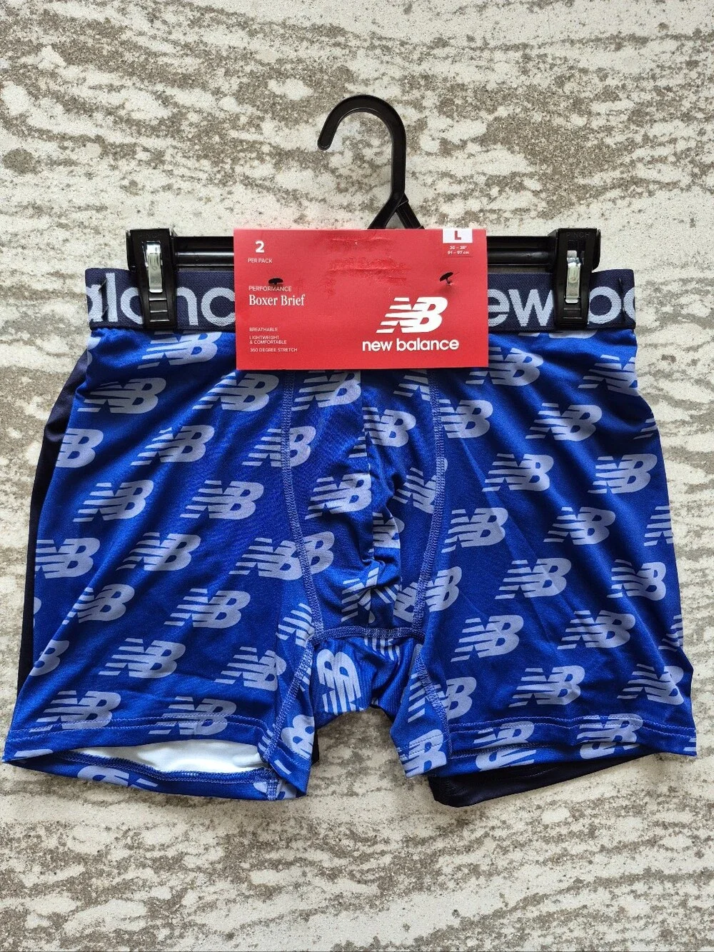 New Balance Men's 2 - Pack Stretch Boxer Brief New Size Large